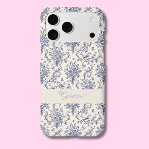 Nom Motif Toile de Jouy Bleu Pays Français