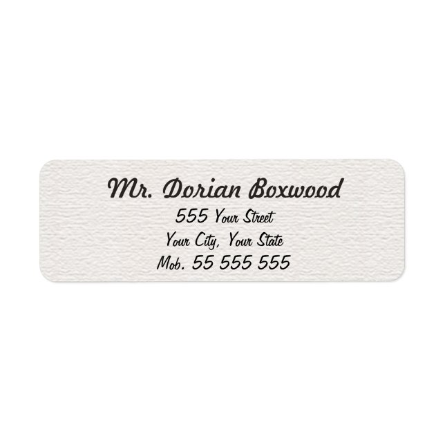 Nom noir de la structure blanche simple (Devant)