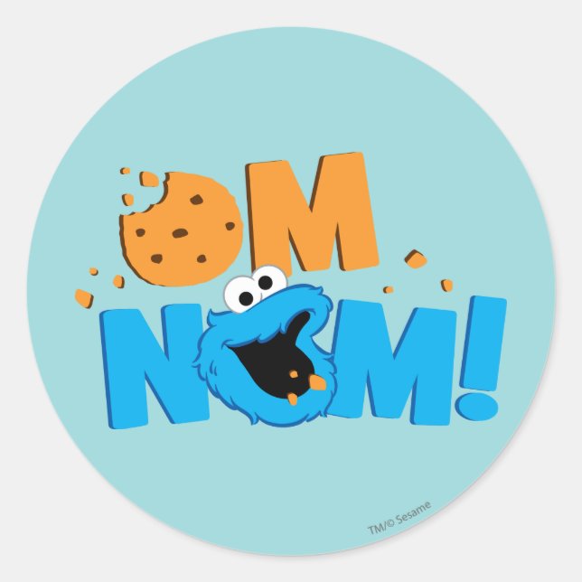Nom Nom Cookie Classic Round Sticker (Front)