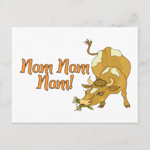 Nom Nom Cow Postcard