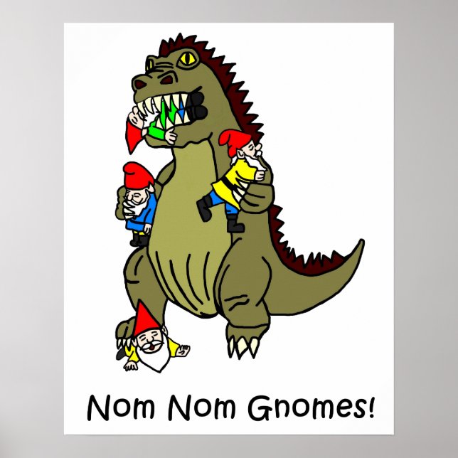 Nom Nom Gnomes Monster Poster (Front)