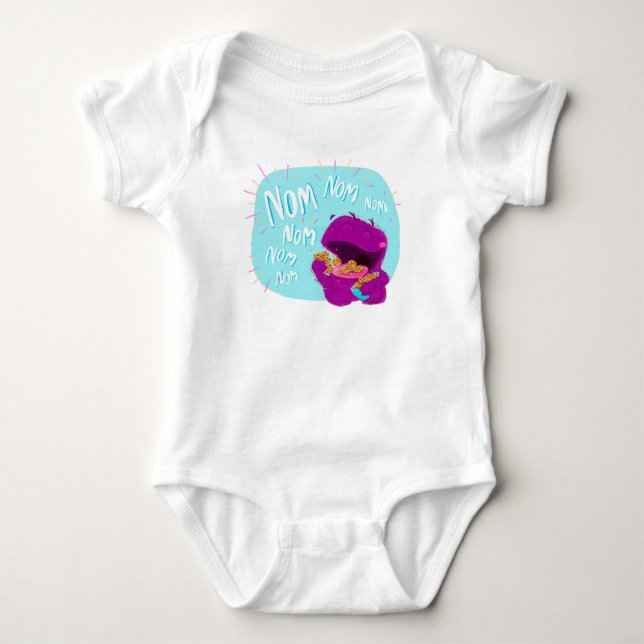 Nom Nom Nom! Monster Baby bodysuit (Front)