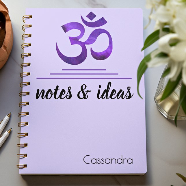 Nom, Notes et Idées Carnet des symboles Om pourpre (Créateur téléchargé)
