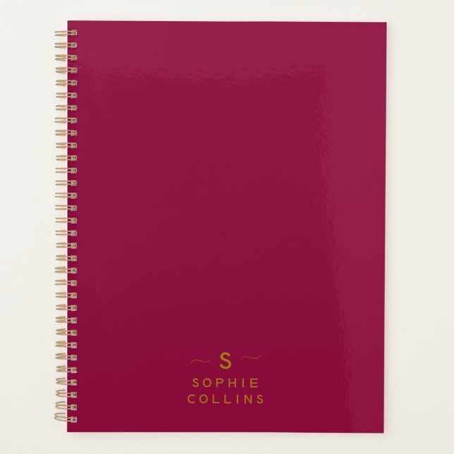Nom or de la cerise de couleur monogramme (Devant)