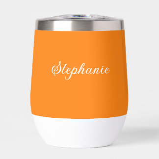 Nom orange Moderne Élégant Monogramme Boho