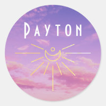 Nom Payton Stickers Personnalisés Tour Sun Boho Hi