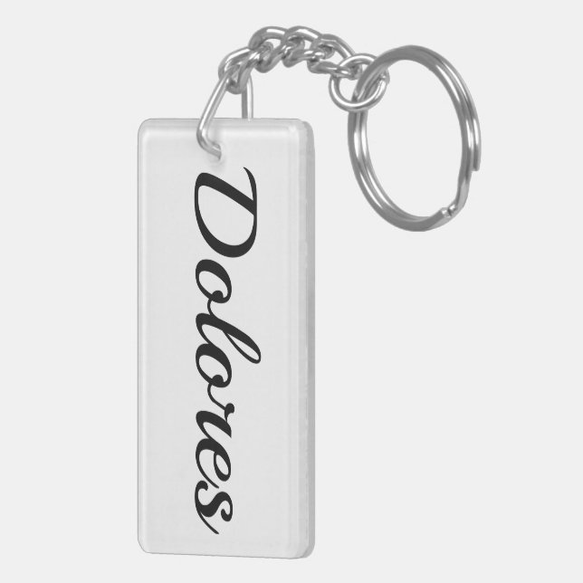 nom personnalisable Dolores noir blanc (Dos droit)