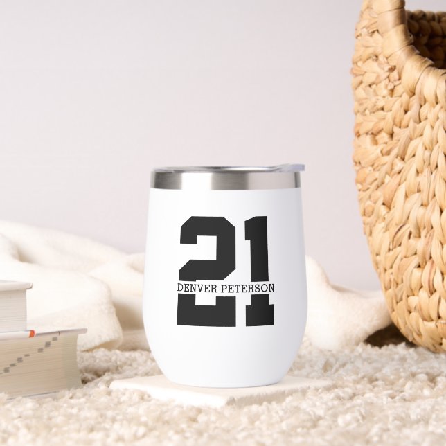 Nom personnalisé 21e anniversaire Moderne (Salon)