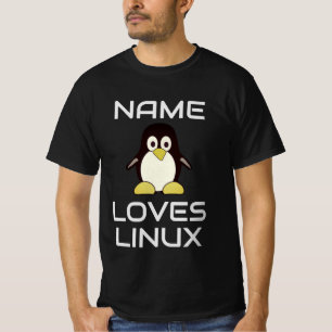 Nom personnalisé aime le T-shirt Linux