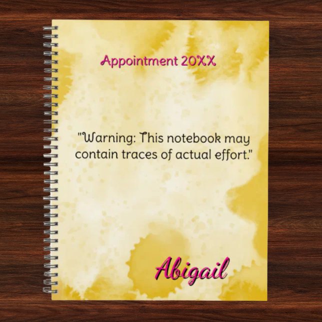 Nom personnalisé Aquarelle jaune Rendez-vous (Créateur téléchargé)