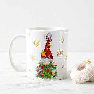 Nom personnalisé Arbre de Noël Gnome Mug classique