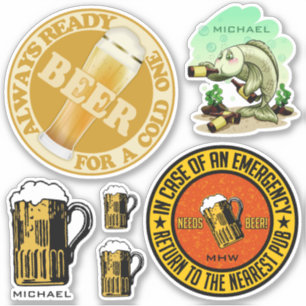 Nom personnalisé Autocollants de bière