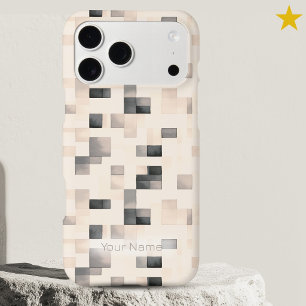 Nom personnalisé avec pixels numériques en aquarel