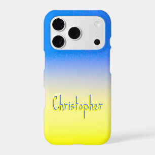 Nom personnalisé bleu et jaune inspiré de l'Ukrain