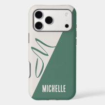 Nom personnalisé Bloc de couleur Vert sauge modern