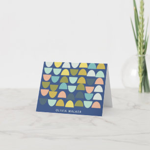 Nom personnalisé Blue Geometry Earthy Pastel