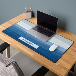 Nom personnalisé Blue Waves Bureau Decor Deskmat
