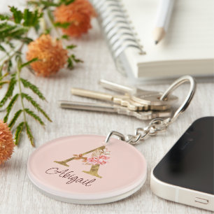 Nom personnalisé Blush Rose Gold Lettre A