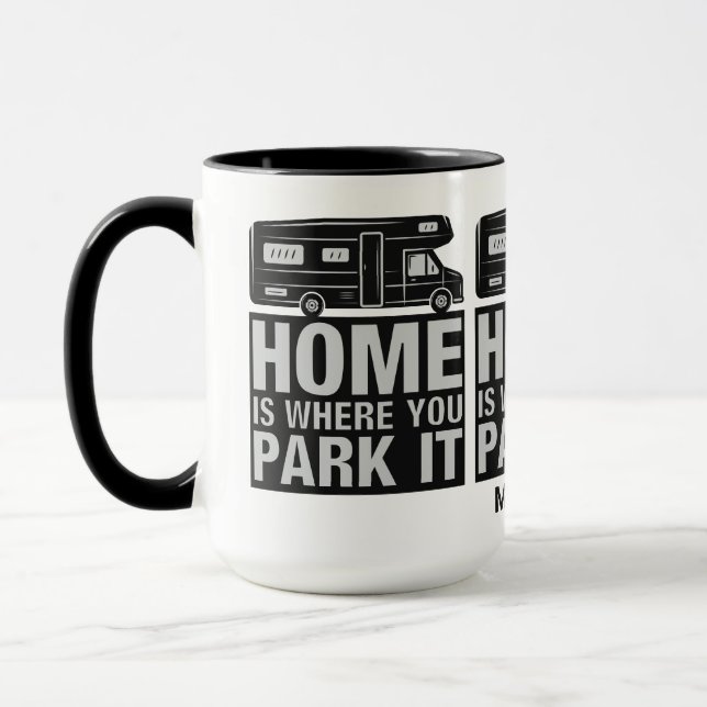 Nom personnalisé Camper Van tasses (Gauche)