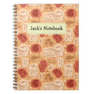 Nom personnalisé Carnet Fossiles Dinosaures