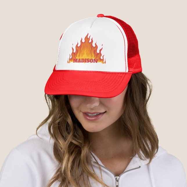 Nom personnalisé casquettes FIRE (En situation)