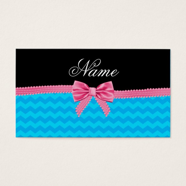 Nom personnalisé ciel bleu chevrons rose arc (Devant)