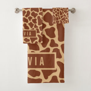 Nom personnalisé classique Giraffe Poster de anima