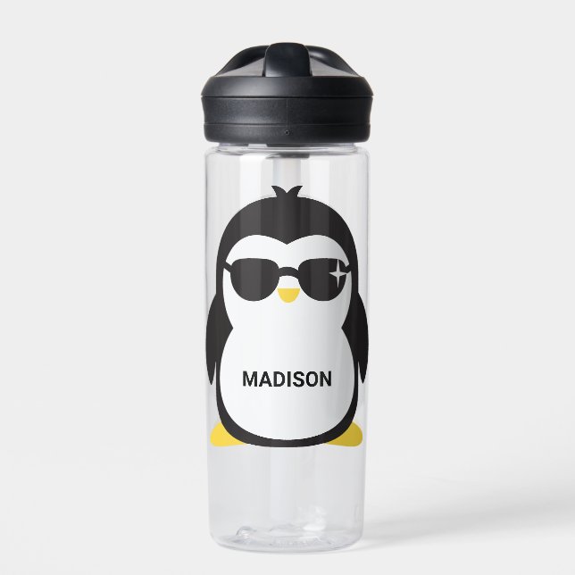 Nom personnalisé Cool Bouteille d'eau de pingouin (Extérieur)