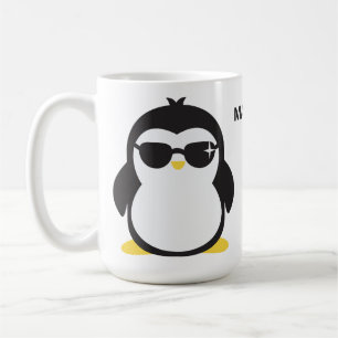 Nom personnalisé cool pingouin tasses