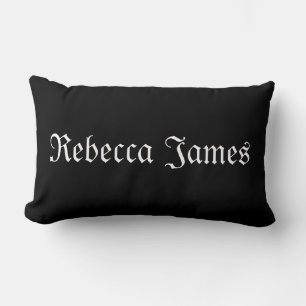 Nom personnalisé Coussin noir et blanc