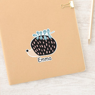 Nom personnalisé Cute Hedgehog Carnets Étiquettes