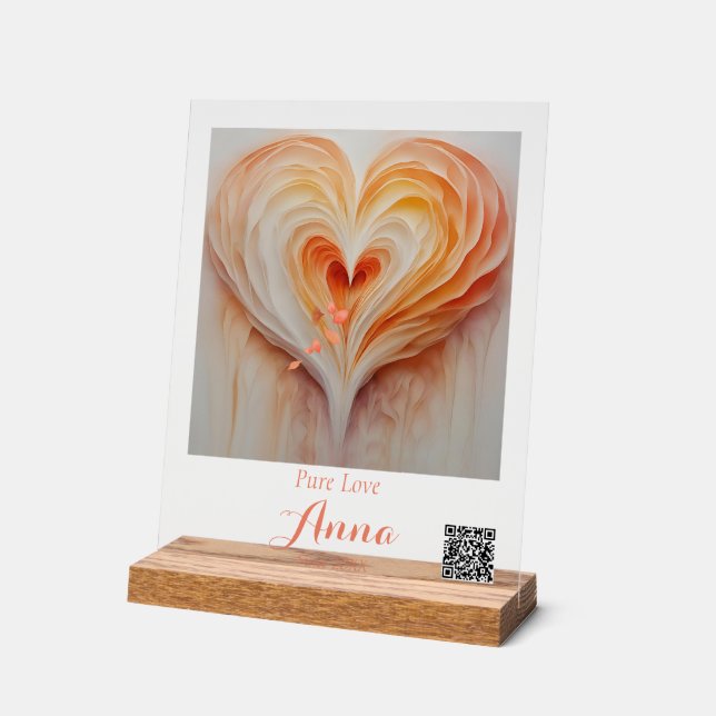 Nom personnalisé, date spéciale, CODE QR (Angle)