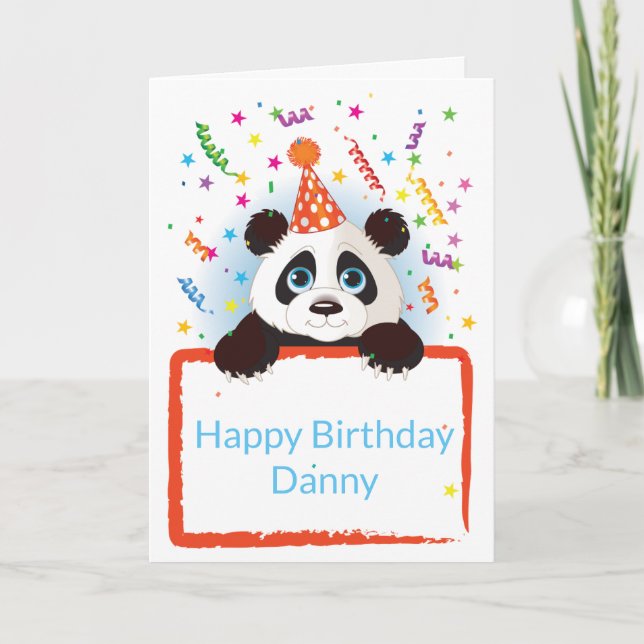 Nom personnalisé de la carte d'anniversaire (Devant)