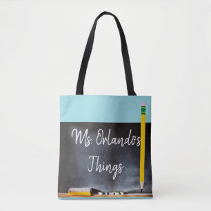 Nom personnalisé de professeurs du sac fourre-tout