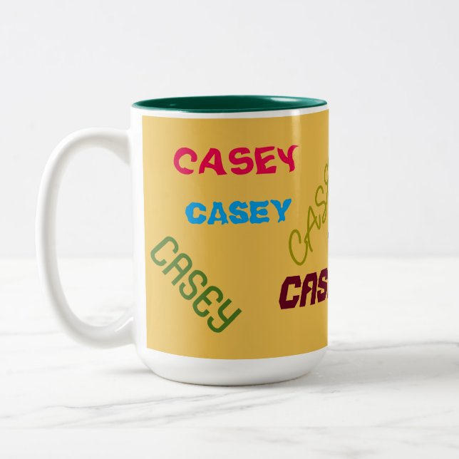 NOM PERSONNALISÉ DÉCO CAFÉ MUG (Gauche)
