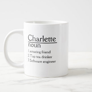 Nom personnalisé Définition blanc Mug