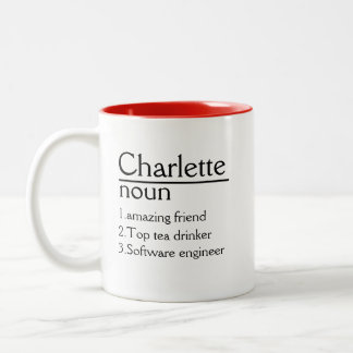 Nom personnalisé Définition blanc Mug