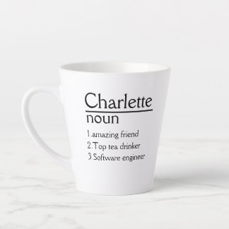 Nom personnalisé Définition blanc Mug