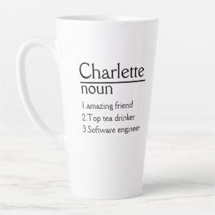 Nom personnalisé Définition blanc Mug