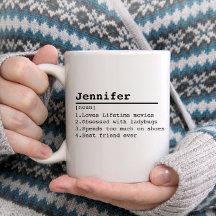 Nom personnalisé Définition Café Mug