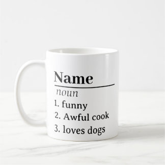 Nom personnalisé Définition Mug Cadeaux Idées Prés