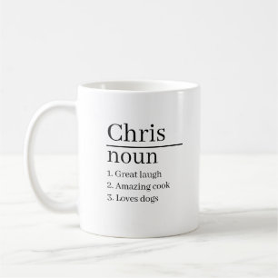 Nom personnalisé Définition Mug Cadeaux Idées Prés