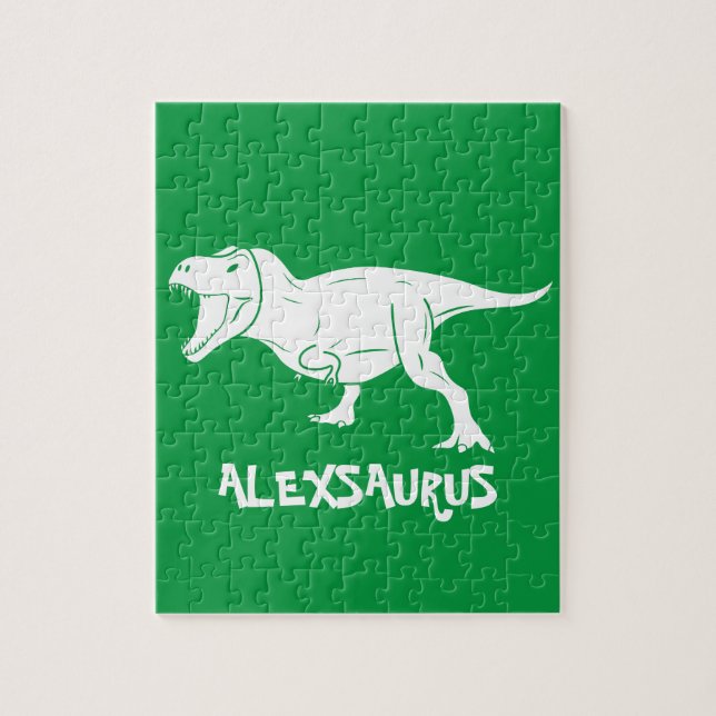 Nom personnalisé Dinosaur puzzle puzzle (Vertical)