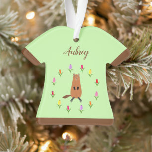 Nom personnalisé du marmotte et des fleurs de tuli