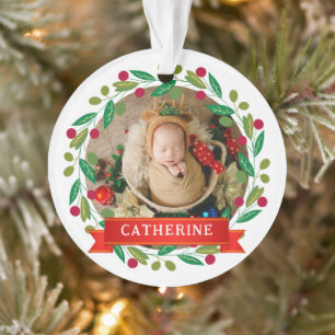 Nom personnalisé du premier Noël du bébé