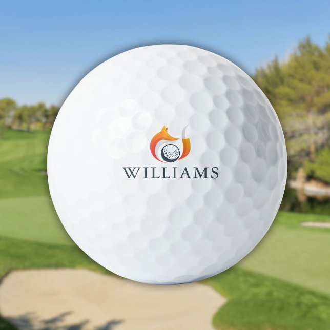 Nom Personnalisé Du Renard Moderne Et Du Balle (Modern Fox And Ball Personalized Name)