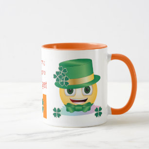 Nom personnalisé Emoji irlandais avec Mug Casquett