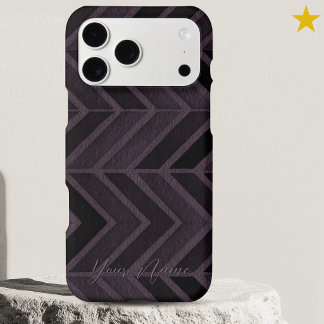 Nom personnalisé en zig zag aquarelle violet foncé