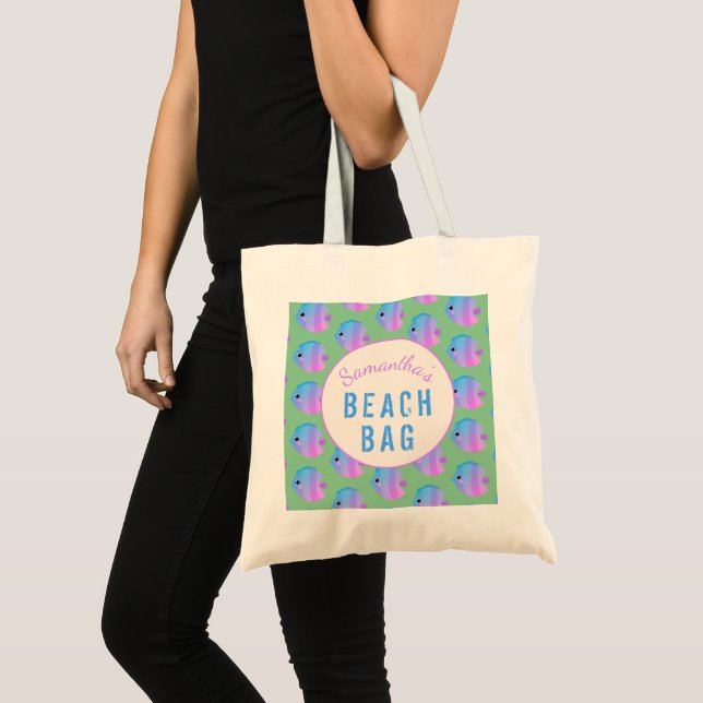 Nom personnalisé Enfants Sac fourre-tout de plage  (Devant (produit))