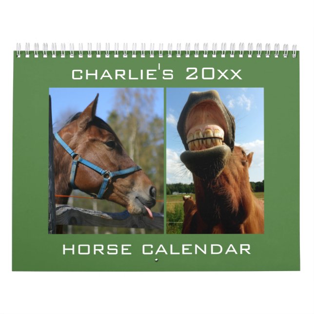 Nom personnalisé et calendrier du cheval de l'anné (Protection)
